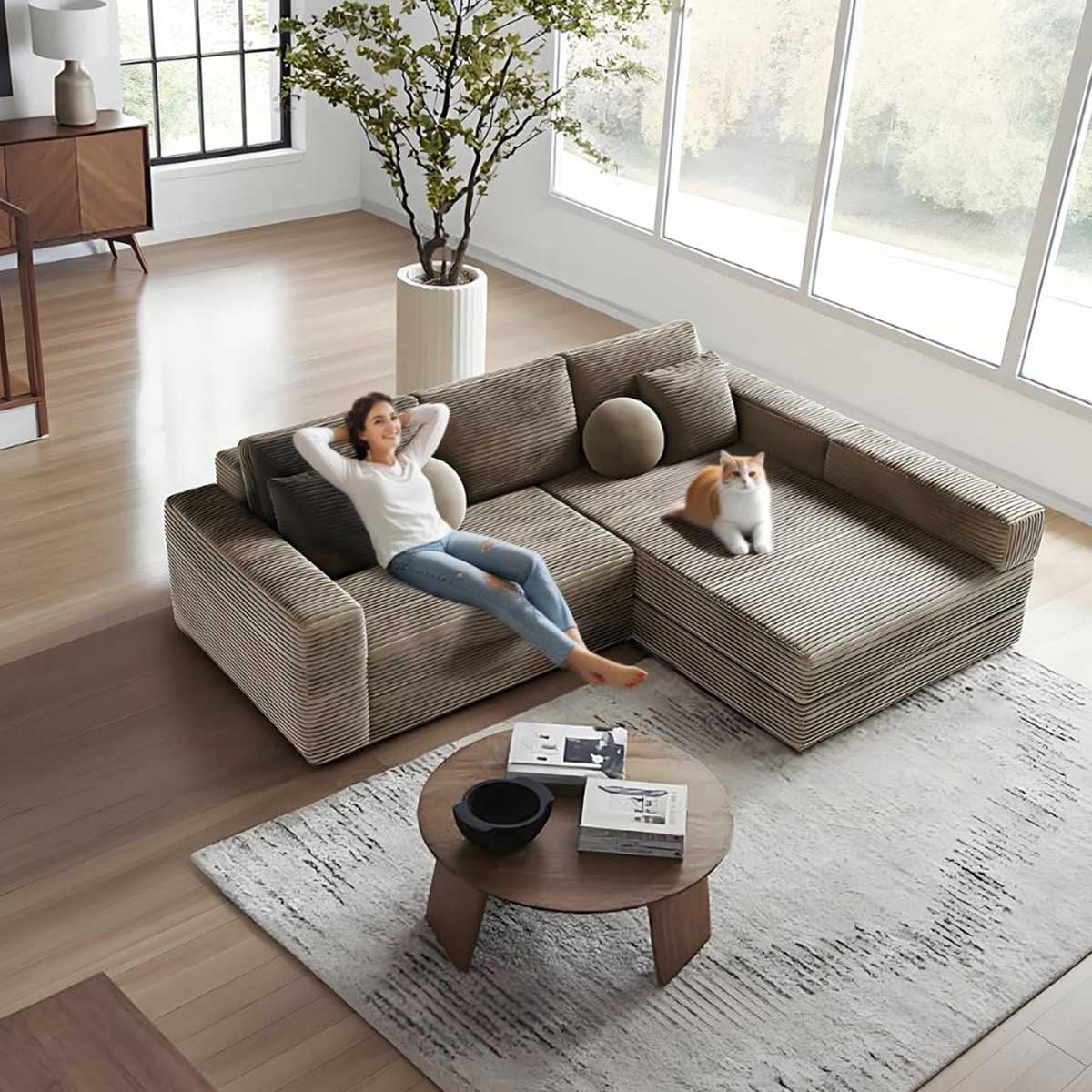 Modern Minimalist Modular Sectional Sofa