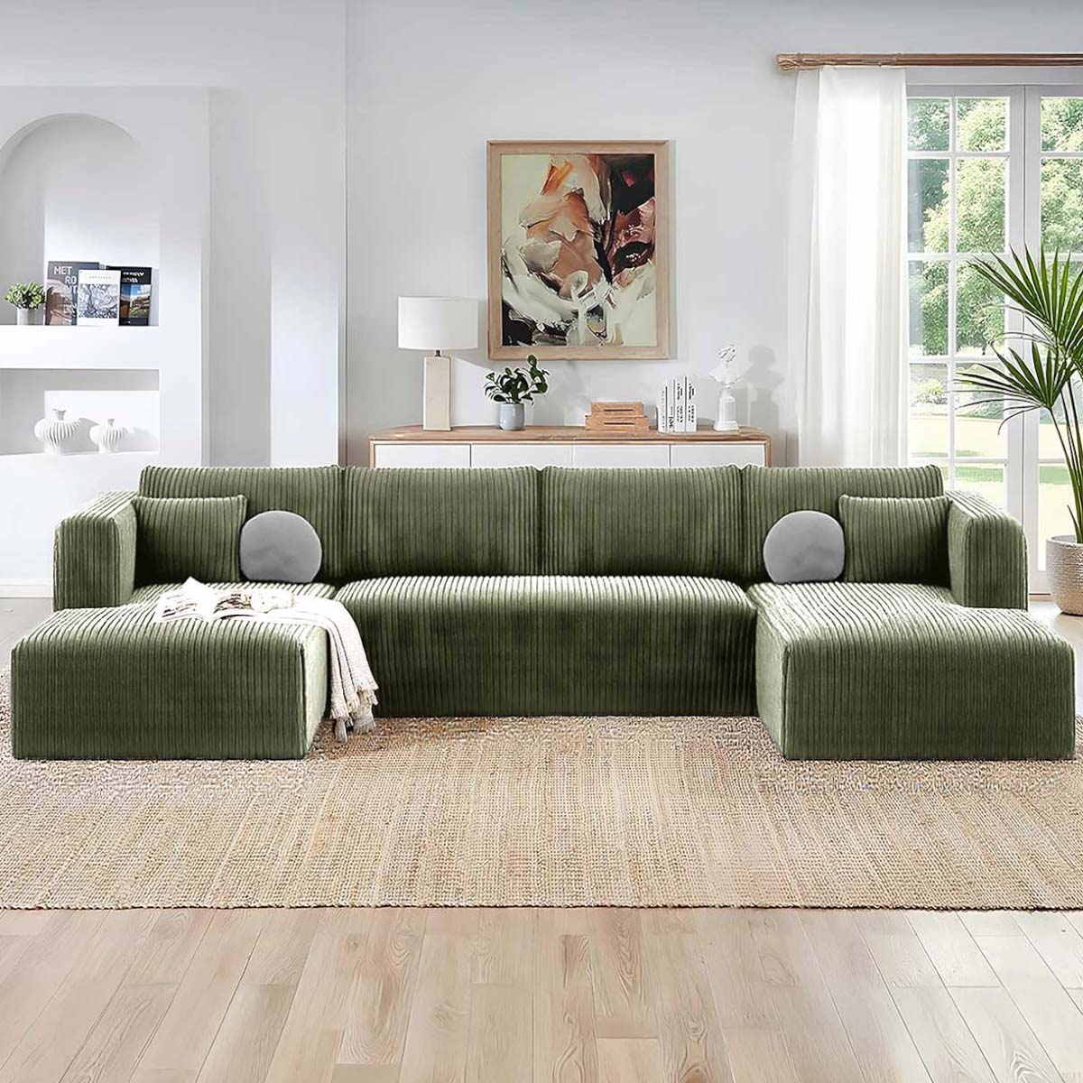 Modular U-Shaped Sofa