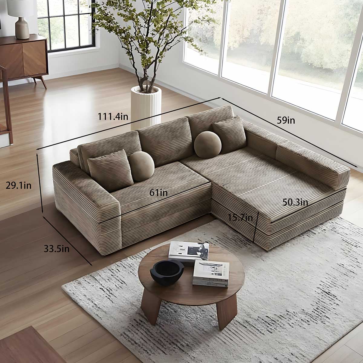 Modular L-Shaped Sofa