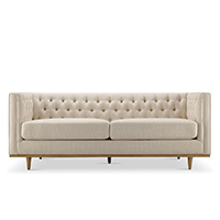 79" Vintage Mid-Century Tufted Sofa