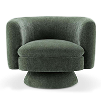 Velvet Swivel Barrel Chair