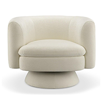 Velvet Swivel Barrel Chair